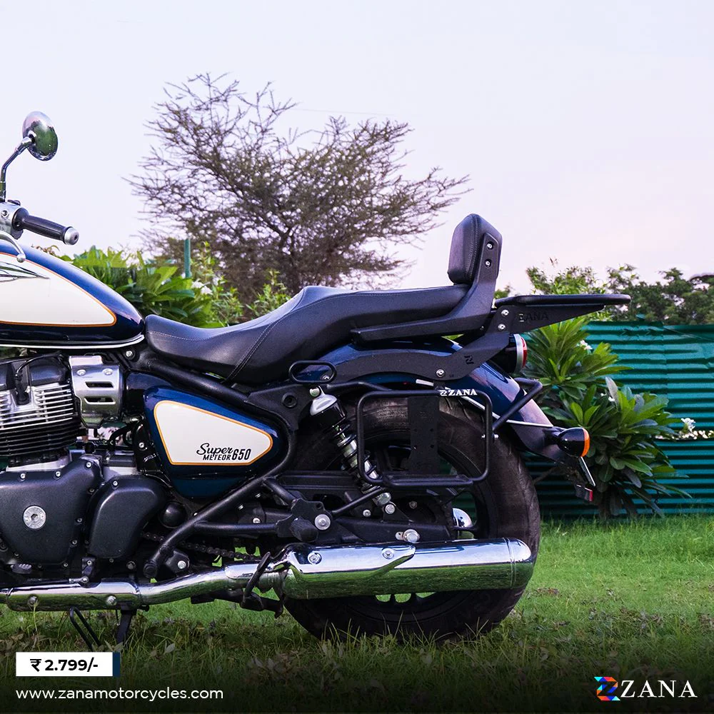 Top Rack Compatible with Royal Enfield Backrest for Super Meteor 650 by ZANA-ZI-8350 - Image 2