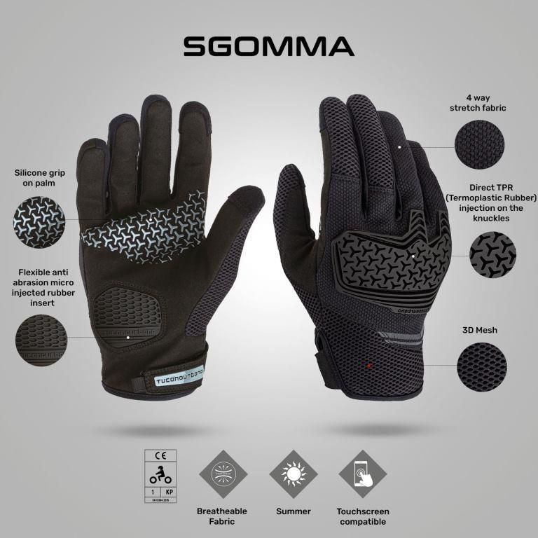 Tucano Urbano Sgomma Gloves - BLACK - Image 6