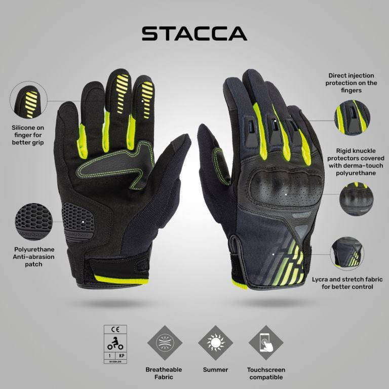 Tucano Urbano Stacca Gloves - BLACK FLU YELLOW - Image 3