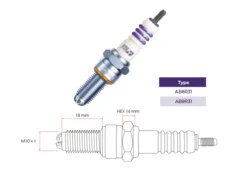 UMA Racing Utech Iridium Spark Plug AB9R31 02AR0068 - 02SP0003 - Image 4