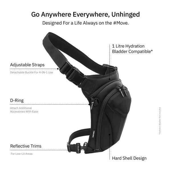 Vantora ARC 4IN1 Travel Bag (Carbon-Black) - Image 4