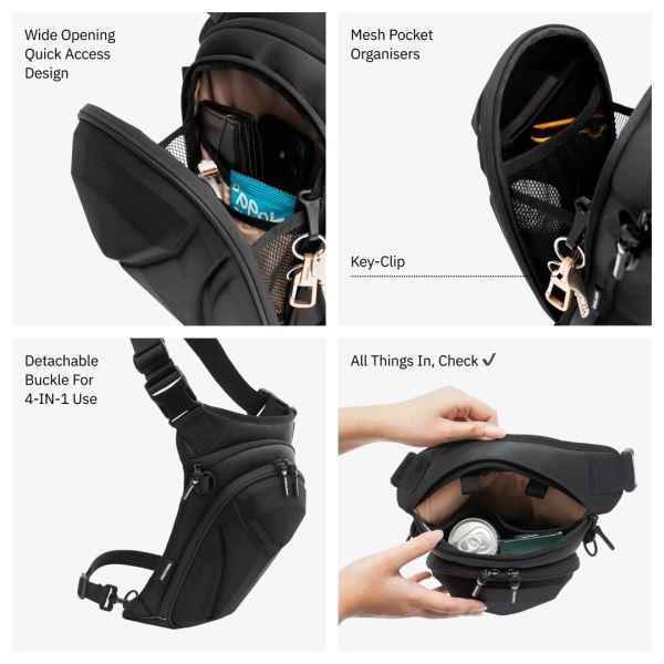 Vantora ARC 4IN1 Travel Bag (Carbon-Black) - Image 6