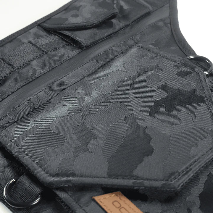 Carbonado Vector Drop Leg Pouch / Cross Body Sling Bag - Black Camo - Image 3