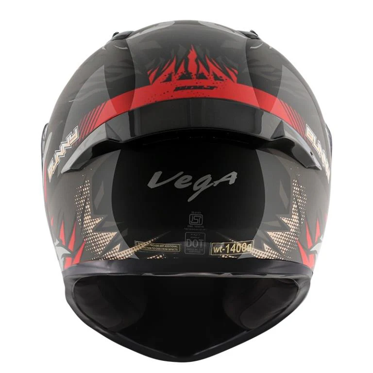 Vega Bolt Bunny Black Red Helmet - Image 2
