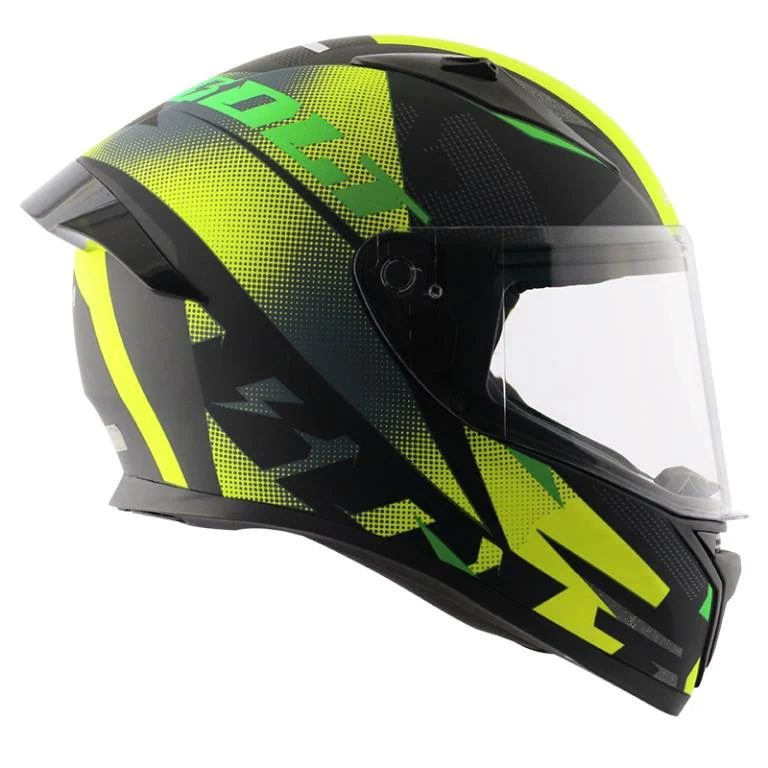 Vega Bolt Macho Matt Black Neon Yellow Helmet - Image 3