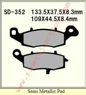 Vesrah SD-352 Ceramic Brake Pad - Image 2