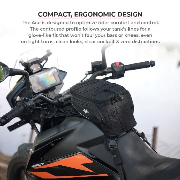 Viaterra Ace Universal Motorcycle Tank Bag (Strap Based) - Image 4