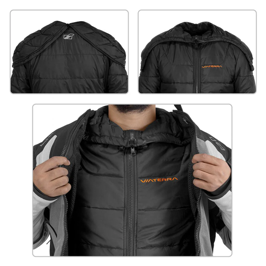 VIATERRA - Black Jacket with Hood - Image 2