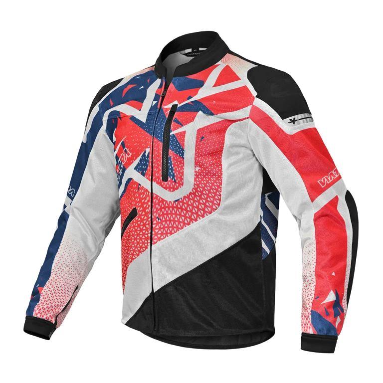 Viaterra Corbett Custom Color - Off Road Trail Riding Jacket - Red Blue - Image 10
