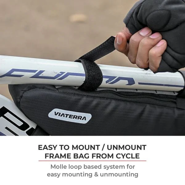 Viaterra-Cycling Frame Bag (Grey) - Image 6