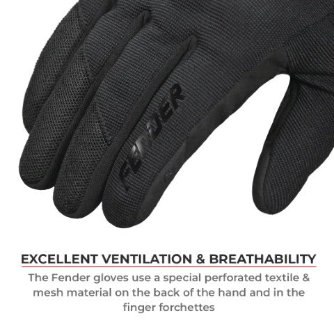Viaterra Fender - Daily Use Motorcycle Glove - Black - Image 4