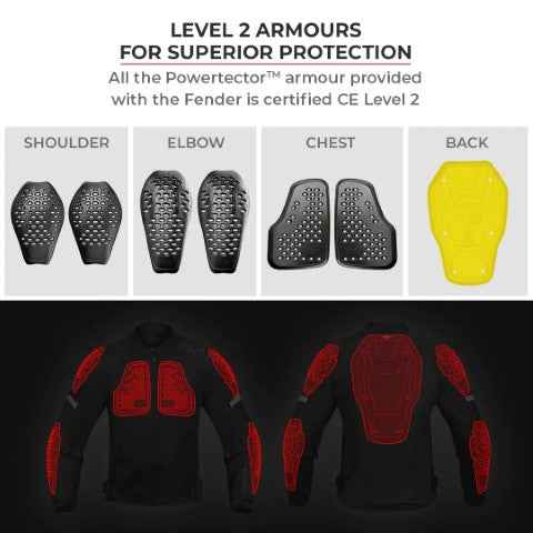Viaterra Fender Urban Mesh Riding Jacket (with base layer) - Black - Image 4