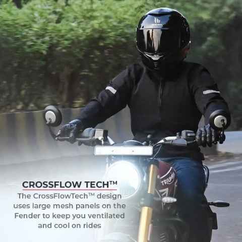 Viaterra Fender Urban Mesh Riding Jacket (with base layer) - Black - Image 8