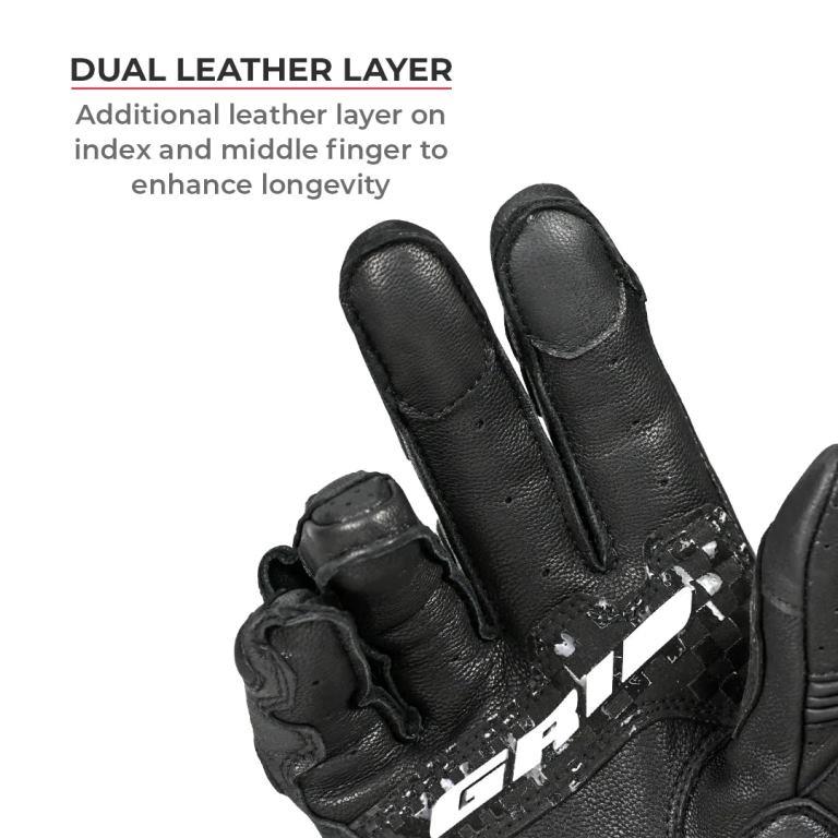 Viaterra Grid Mk3 – Full Gauntlet Riding Gloves - Red - Image 10