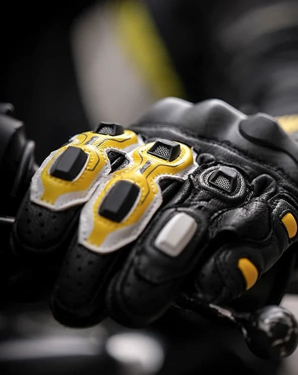 Viaterra Grid Mk3 – Full Gauntlet Riding Gloves - Yellow - Image 18