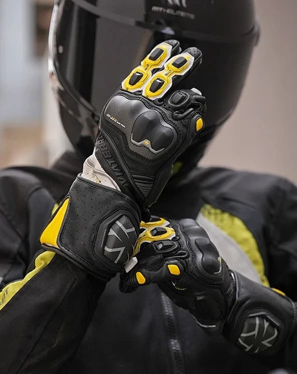 Viaterra Grid Mk3 – Full Gauntlet Riding Gloves - Yellow - Image 20
