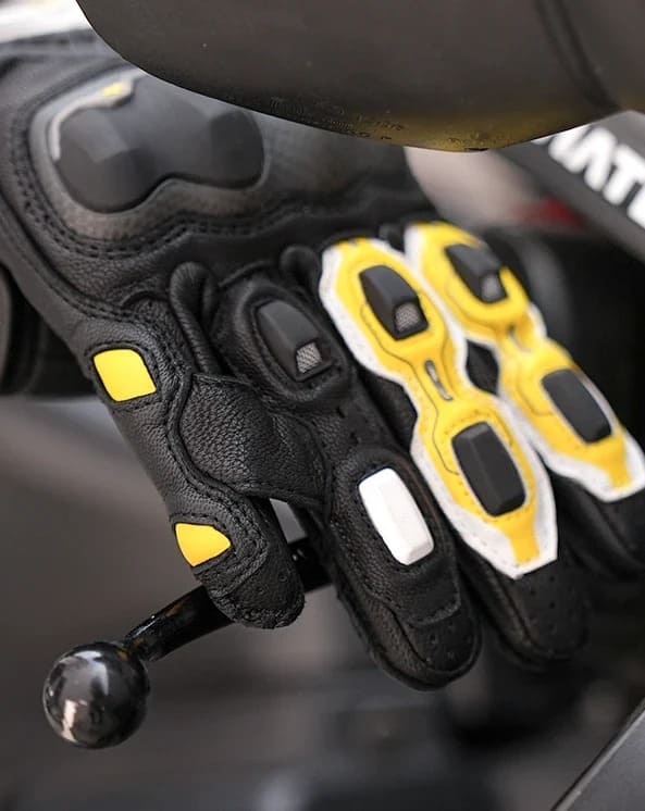 Viaterra Grid Mk3 – Full Gauntlet Riding Gloves - Yellow - Image 22