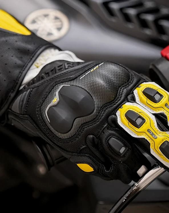 Viaterra Grid Mk3 – Full Gauntlet Riding Gloves - Yellow - Image 24