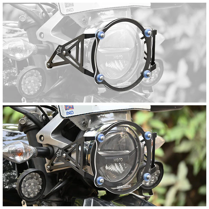 ViaTerra Headlight Guard for Hero XPulse - Clear Shield - Image 4