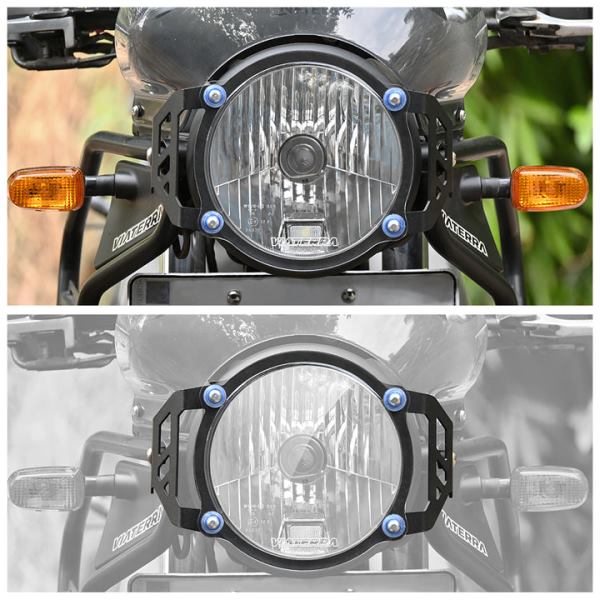 ViaTerra Headlight Guard for Royal Enfield Himalayan - Clear Shield - Image 4