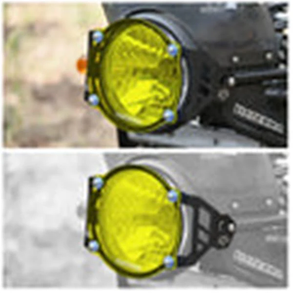 Viaterra Headlight Guard for Royal Enfield Himalayan - Yellow Tint (BS6-2021) - Image 2