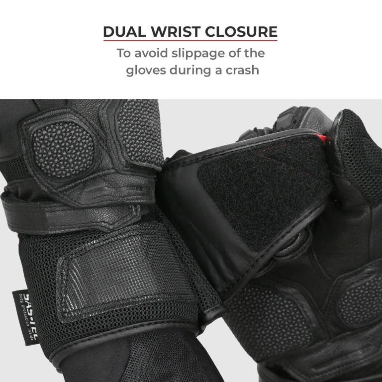 Viaterra Kruger – Motorcycle Touring Riding Gloves - Sunset Red - Image 4