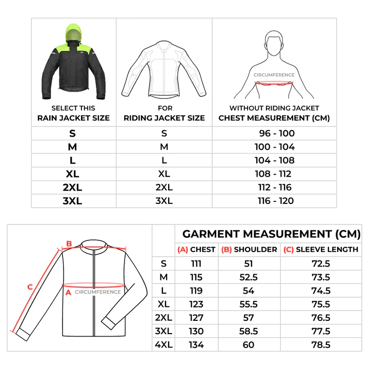 Viaterra P300 – Motorcycle Rain Jacket / Rain Coat for Riders - Image 10