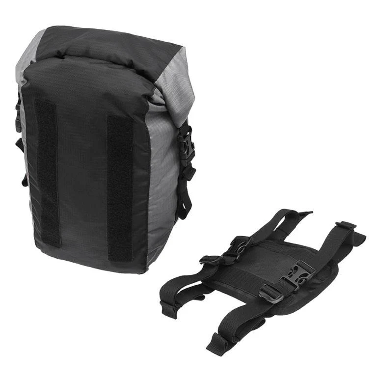Viaterra Pod - 100% Waterproof Motorcycle Tail Bag - Grey - Image 3