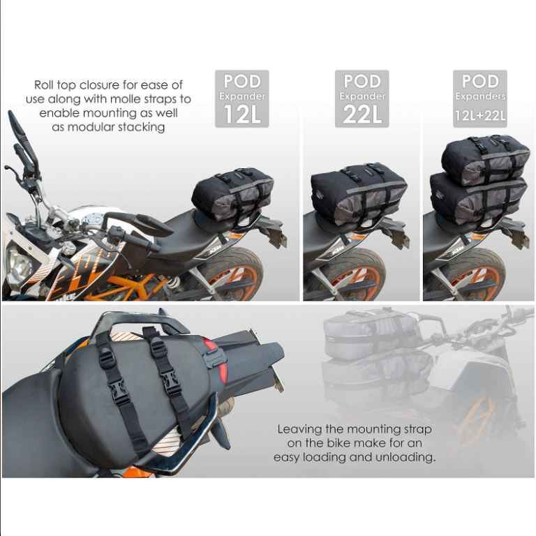 Viaterra Pod TailBag Expanders Grey - Image 11