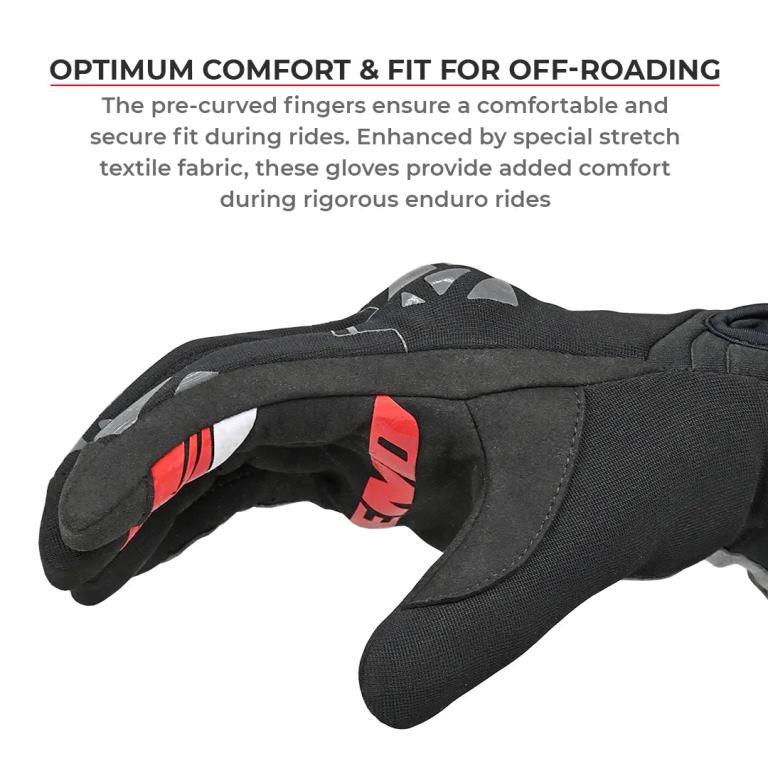 Viaterra Roost V2 – Offroad Motorcycle Gloves - Grey - Image 3