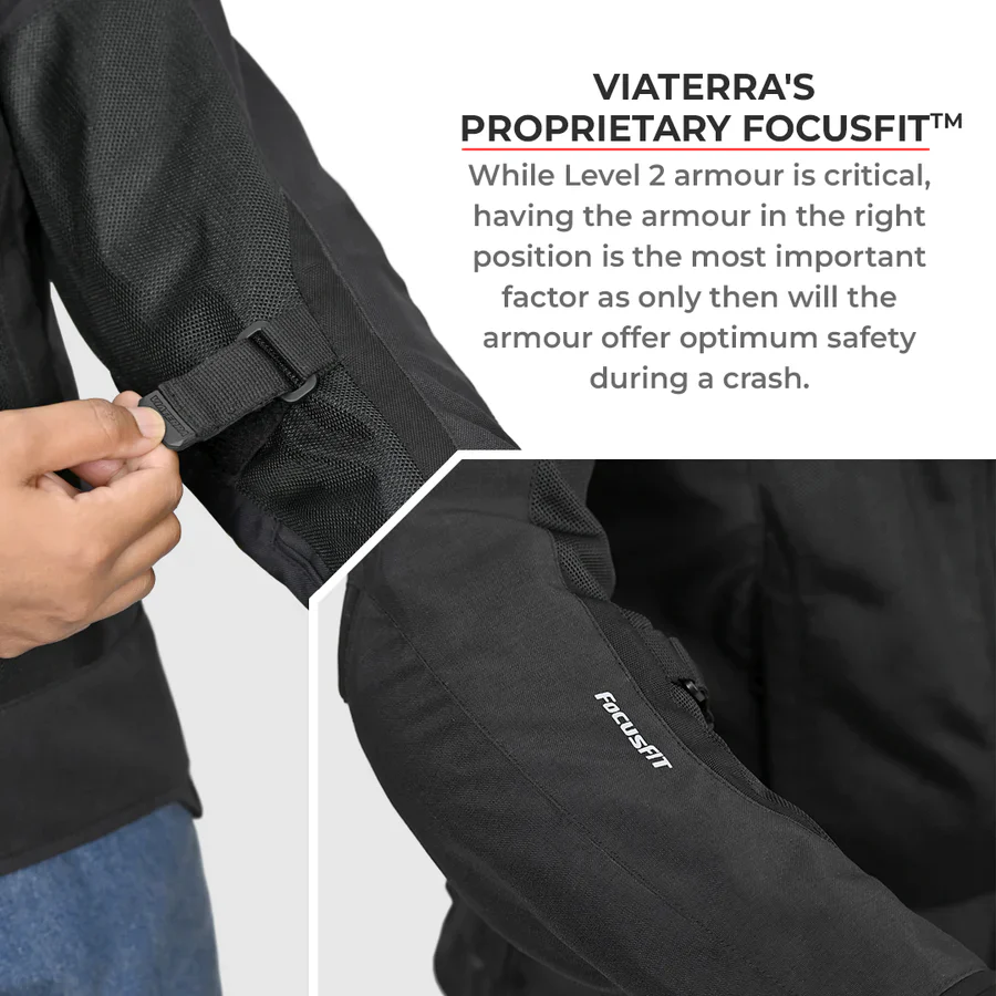 ViaTerra - Ellis Women's Street Mesh Riding Jacket - Black - Image 11