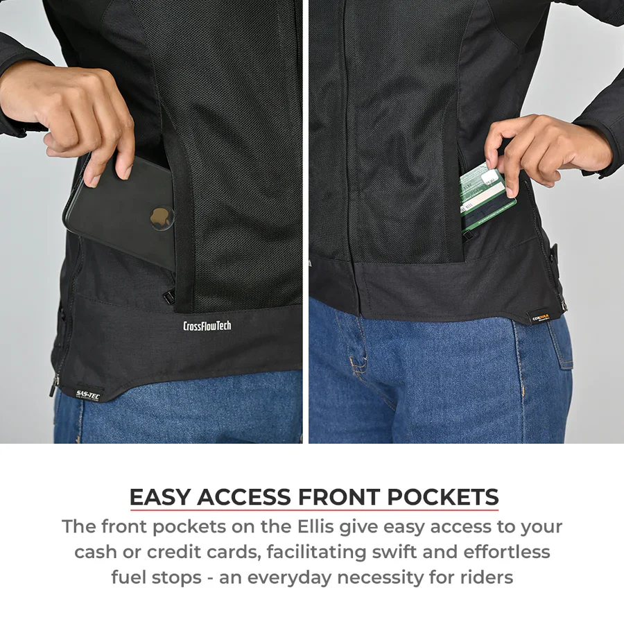 ViaTerra - Ellis Women's Street Mesh Riding Jacket - Black - Image 15
