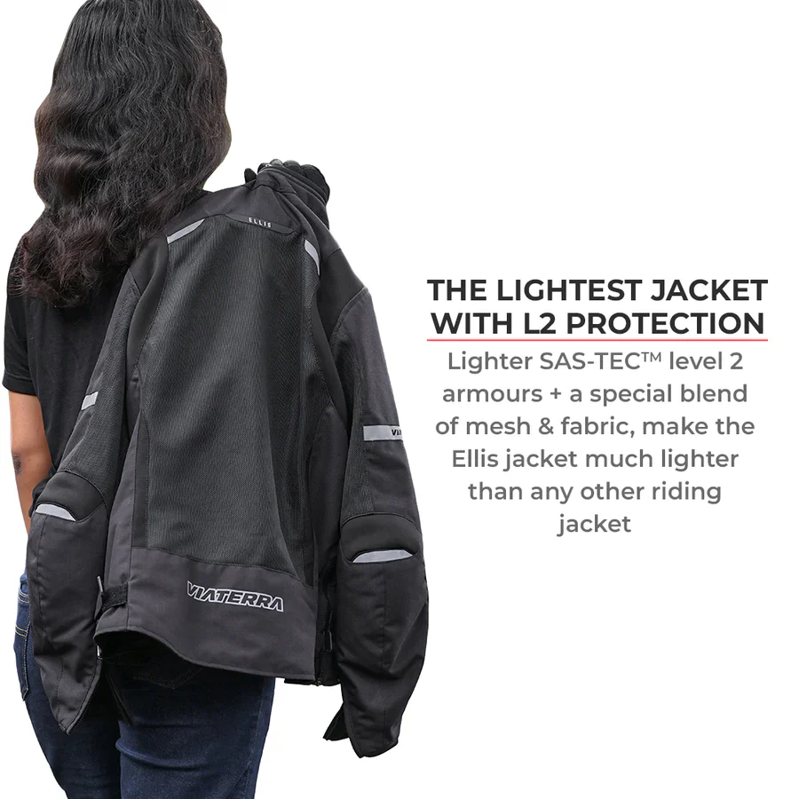ViaTerra - Ellis Women's Street Mesh Riding Jacket - Black - Image 5