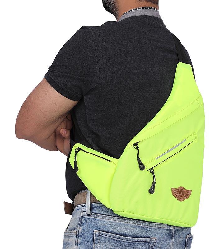 Wing Crossbody Flo Green Sling Bag for Travel, Biking, Hiking, Trekking and Everyday Use by Guardian Gears - Image 6