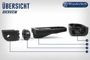 Wunderlich BMW GS Ergonomics - Vario Joint Rider EVO1 (Pair) - Black - 26010-002 - Image 4