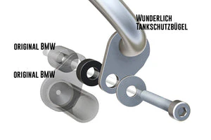 Wunderlich BMW R-Series R 1300 GS Adapters Kit - Ultimate Tank Protection Bars - 13211-000