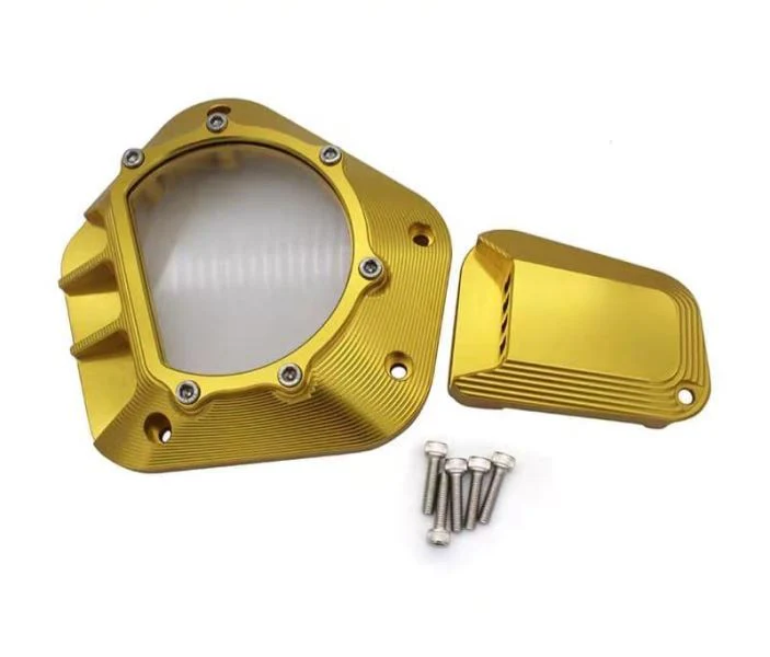 Yamaha Aerox Clutch Cover Clear CNC CVT Cover Clear Case CNC ( Gold )