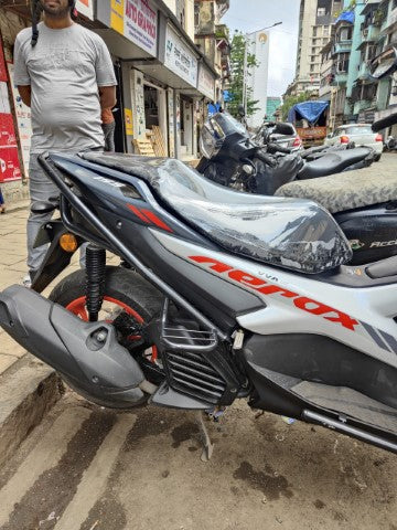 Yamaha Aerox Crash Guard with Footrest New - SS Black - Image 2