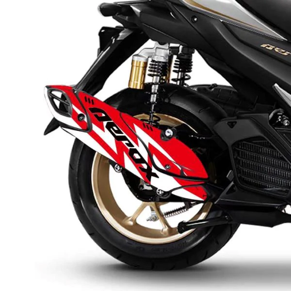 Yamaha Aerox Exhaust Silencer Cover Decal (Red) - Image 2