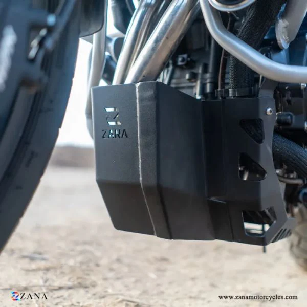 Zana Bash Plate for Honda NX500 (Black)-ZI-8474 - Image 2