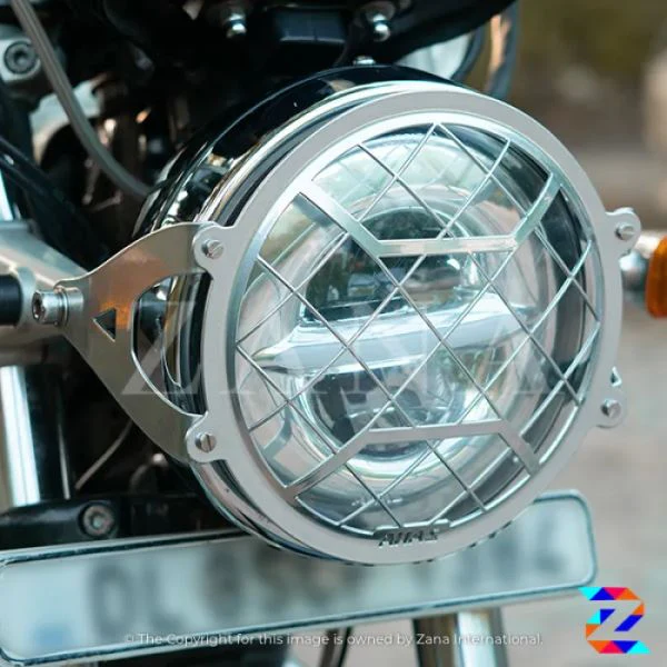 Zana Headlight Grill Type 2 Silver GT & Interceptor 650-ZI-8014 - Image 3