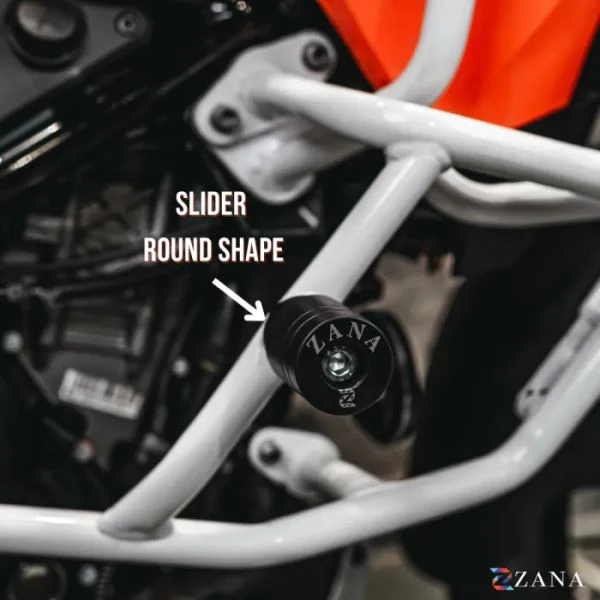 Zana Lower Engine Guard With Slider (White) For KTM ADV 390 2025-ZI-8554 - Image 2