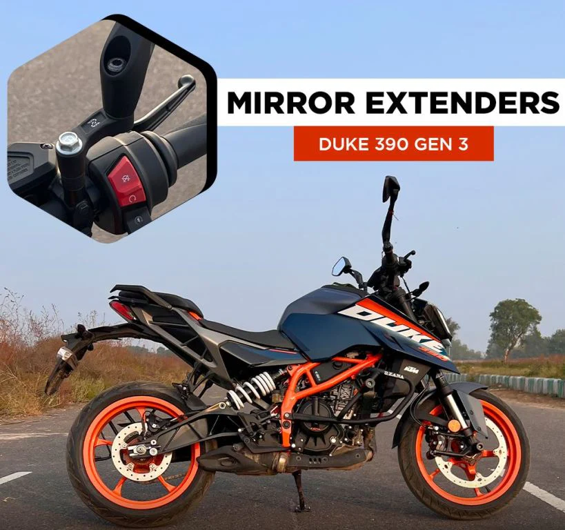 ZANA Mirror Extender for KTM Duke 390/250/200/390 Gen 3 ZI-8406