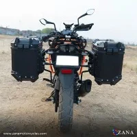 ZANA Panniers( 36 LTR ) Aluminium L-Flat Black With Frame For KTM ADV 250/390 - ZI-8491 LB - Image 2