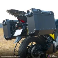 ZANA Panniers( 36 LTR )Aluminium L-Flat Black With Frame For Suzuki V-Strom 250 - ZI-8453 LB - Image 3