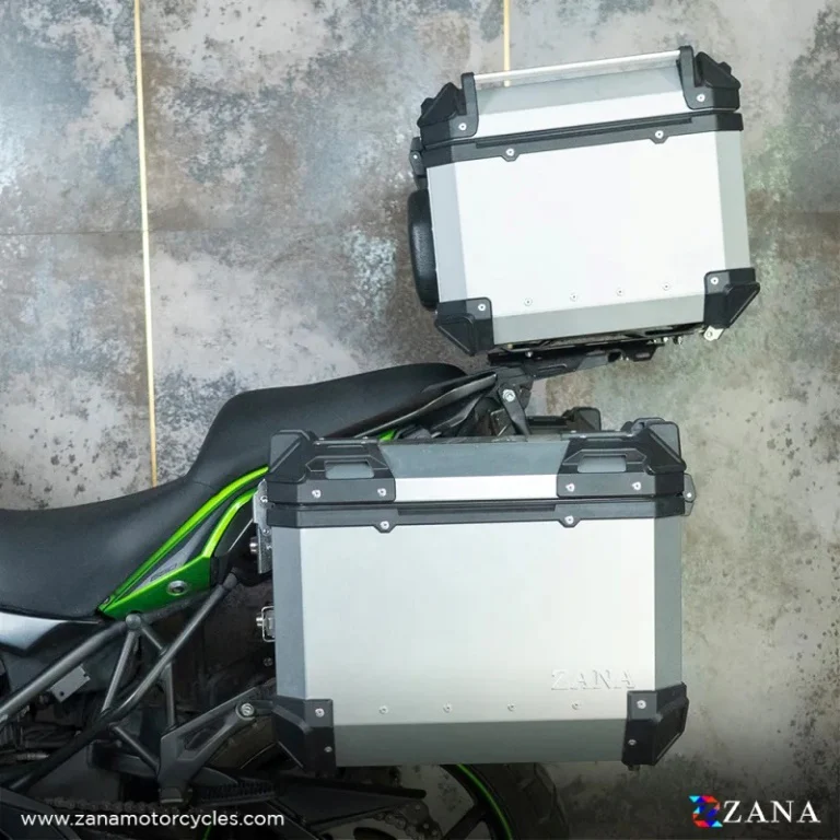 ZANA Panniers( 36 LTR ) Aluminium L-Flat Silver With Frame For Kawasaki Versys 650 (Coming Soon) - ZI-8498 LS - Image 2