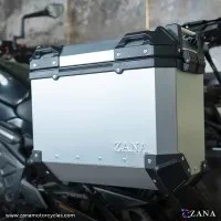 ZANA Panniers( 36 LTR ) Aluminium L-Flat Silver With Frame For Kawasaki Versys 650 (Coming Soon) - ZI-8498 LS - Image 3