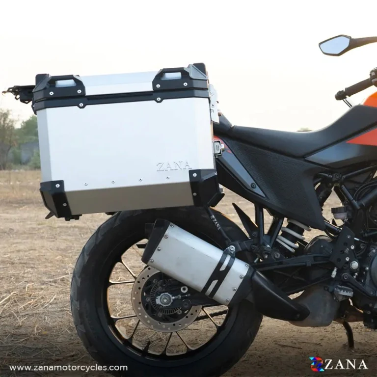 ZANA Panniers( 36 LTR ) Aluminium L-Flat Silver With Frame For KTM ADV 250/390 - ZI-8491 LS - Image 2