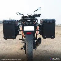 ZANA Panniers( 36 LTR )Aluminium R-Flat Black With Frame For KTM ADV 250/390 - ZI-8491 RB - Image 2