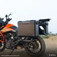 ZANA Panniers( 36 LTR )Aluminium R-Flat Black With Frame For KTM ADV 250/390 - ZI-8491 RB - Image 4